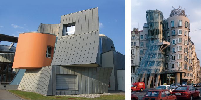 左：維特拉企業總部、右：布拉格跳舞的房子