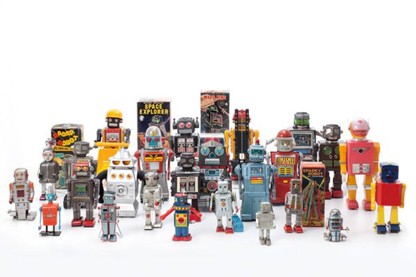 各式機器人玩具形塑人們對於未來生活的想像