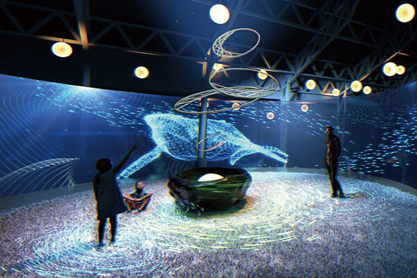 唯一室內作品「風起夢境」融合沉浸式投影與仿生技術