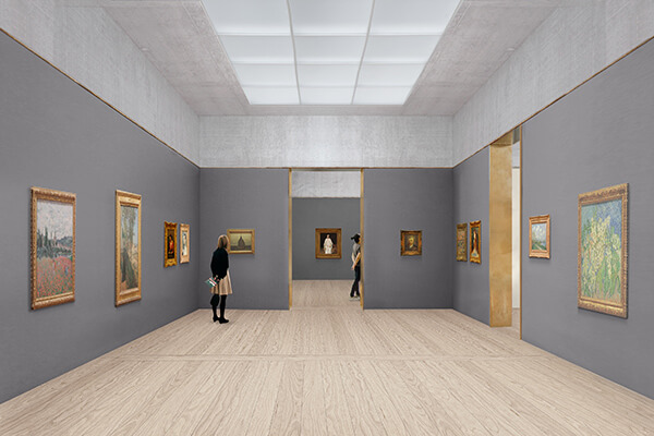 明亮的採光設計，讓美術館的參觀體驗更為愉悅。