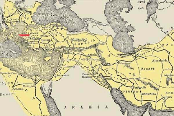 圖一：亞歷山大帝國疆域（前4世紀）