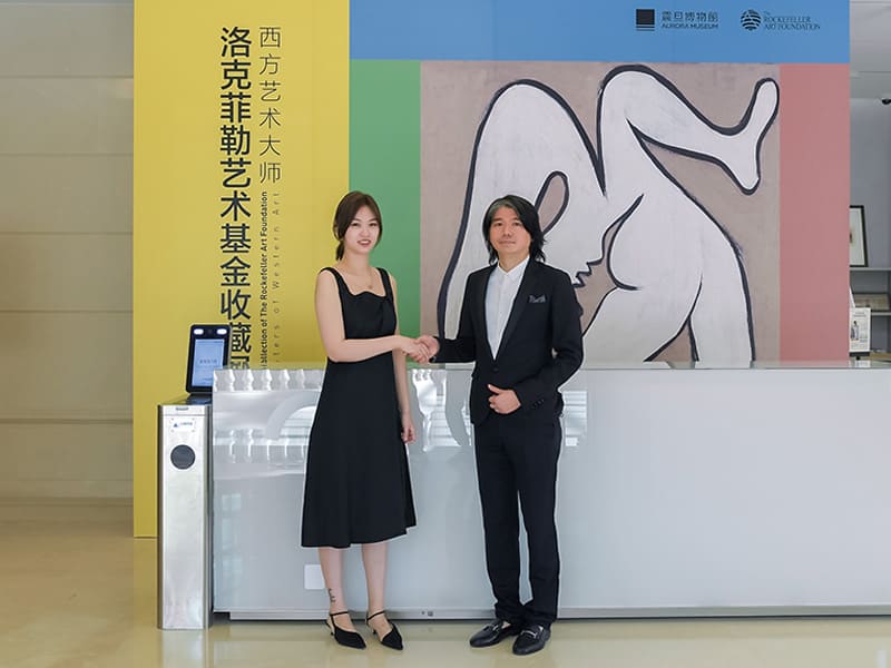 圖一：洛克菲勒藝術基金品牌總監徐歆潔（左）和震旦博物館執行長黃聖智（右）