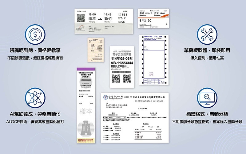 震旦「企業單據憑證辨識」能將原本需時五小時的繁瑣作業縮減至一小時內完成，大幅縮減80%-工時。