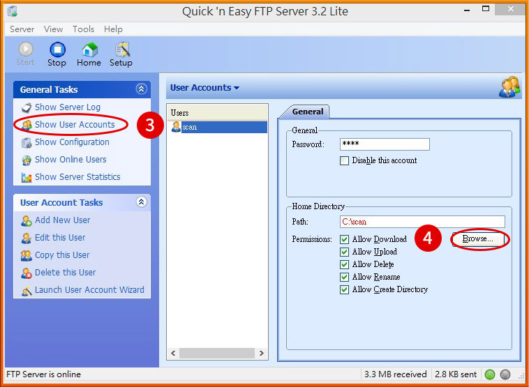 [ 掃描 ] Ｑ.影印機掃描成功，但找不到資料存檔的地方-路徑檢查(FTP)