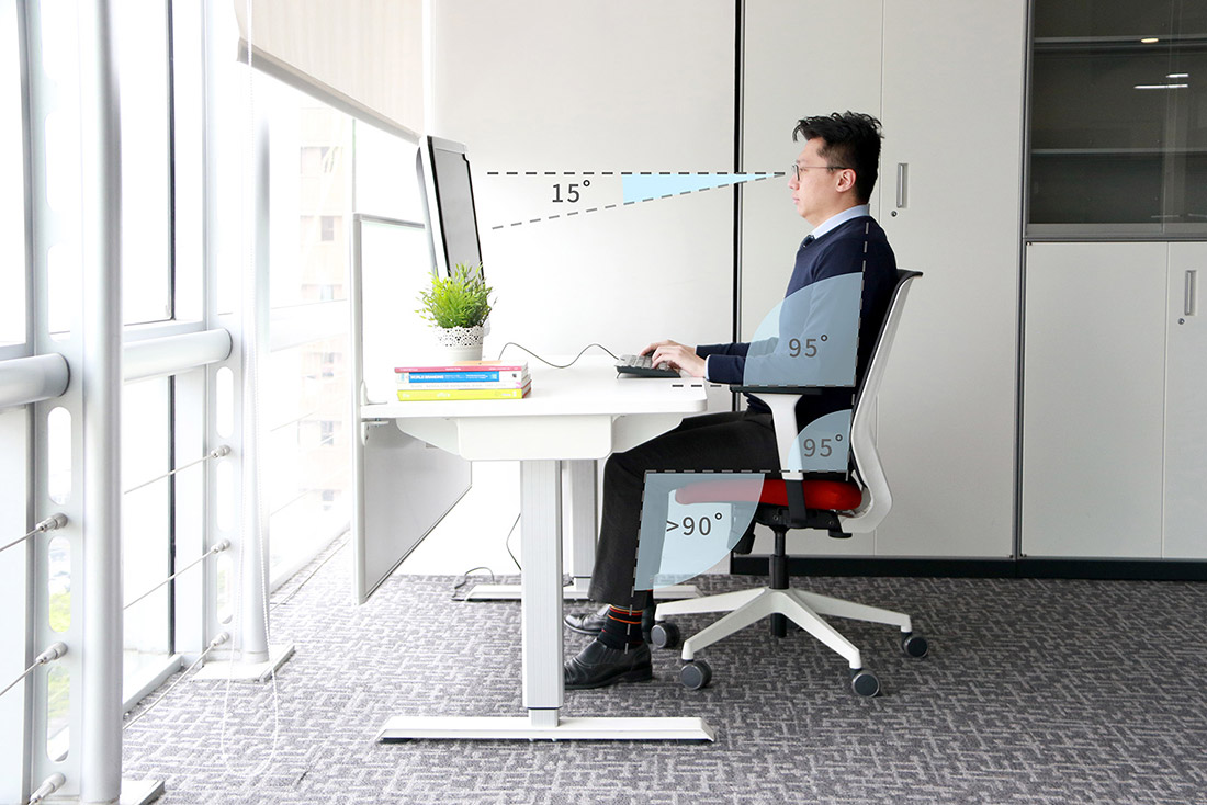 震旦辦公家具提供正確坐姿建議，維護健康的辦公生活