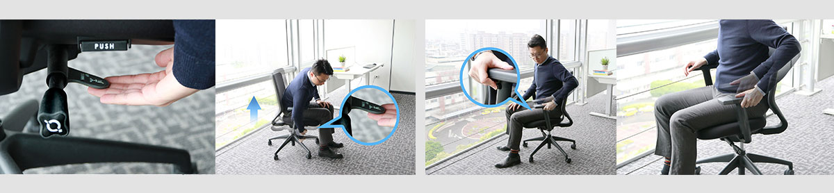 人體工學電腦椅／辦公椅操作指南，跟著圖解輕鬆學辦公椅調整