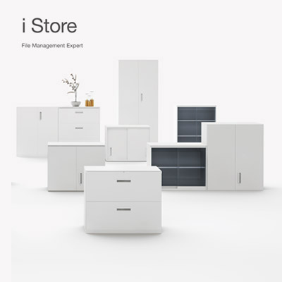 ［經典］iStore系列檔案櫃，你想過讓公文櫃成為共享桌面一部份嗎？