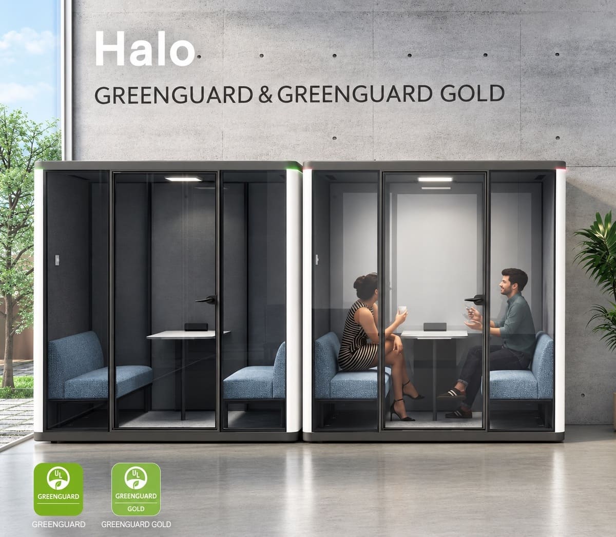 Focus and Peace of Mind | The Entire Halo Acoustic Pod Series Wins GREENGUARD GOLD Certification