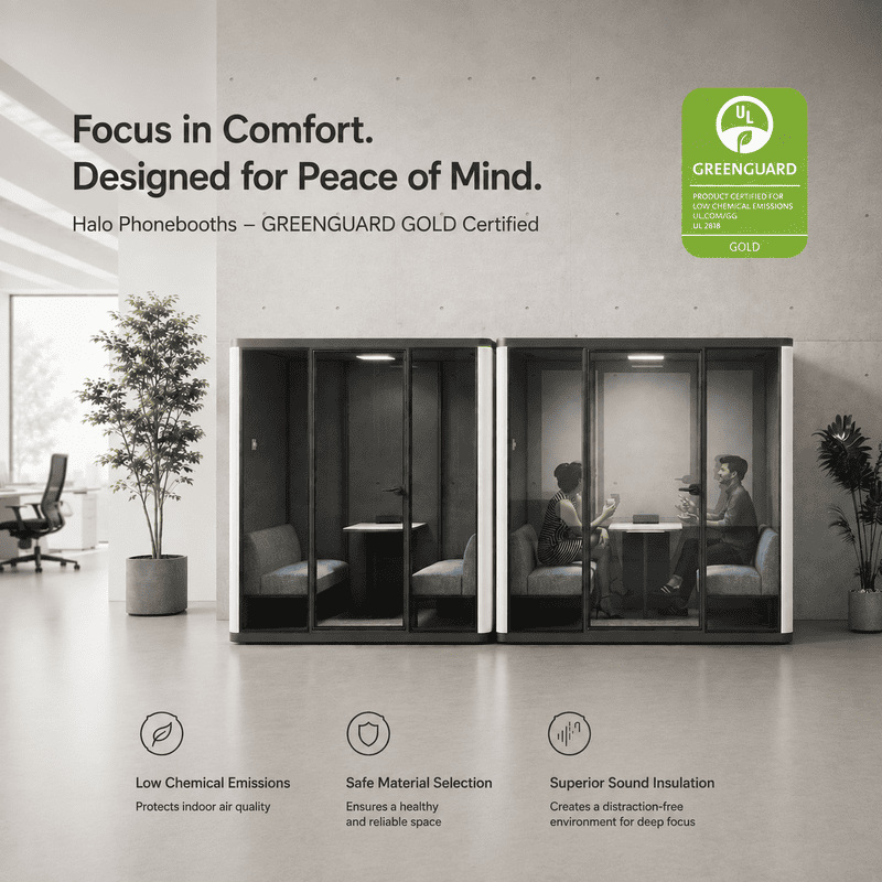 Focus and Peace of Mind | The Entire Halo Acoustic Pod Series Wins GREENGUARD GOLD Certification