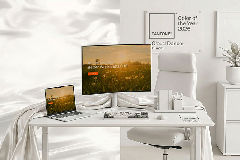 PANTONE 2026年度代表色「雲舞白」｜重塑寧靜、高效的現代辦公生活