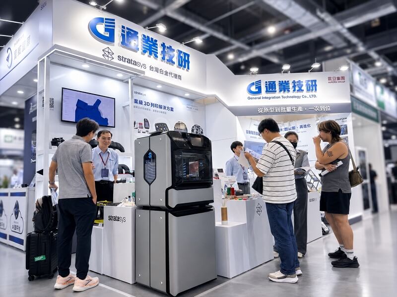 震旦集團旗下通業技研於 2026 TAIPEI AMPA 展示整合 3D 列印與智慧量測的一站式數位製造方案，展現切入汽車供應鏈升級與電動化轉型商機的布局。