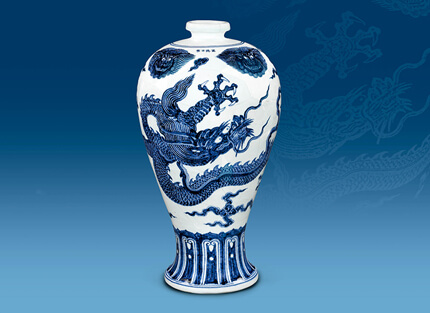 館藏精粹賞析—明宣德 青花雲龍紋梅瓶