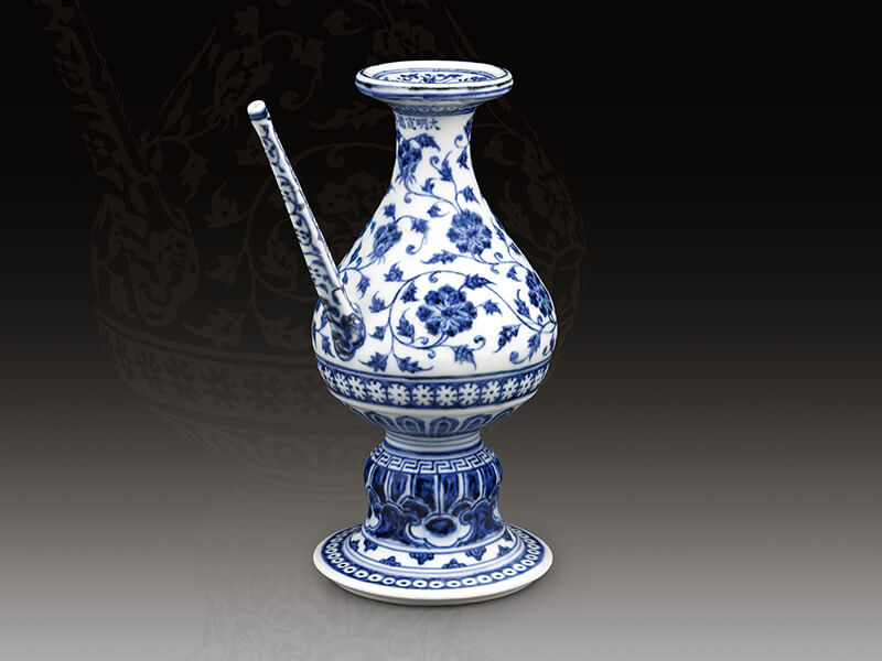 館藏精粹賞析 —— 明宣德 青花纏枝牡丹紋軍持 館藏精粹賞析 —— 明宣德 青花纏枝牡丹紋軍持