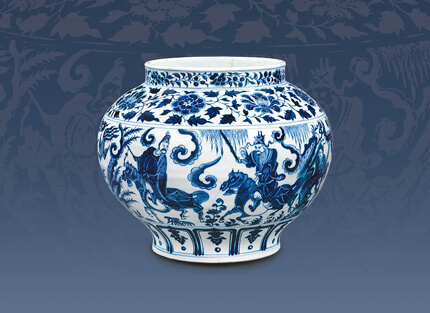 館藏精粹賞析—元 青花人物圖罐