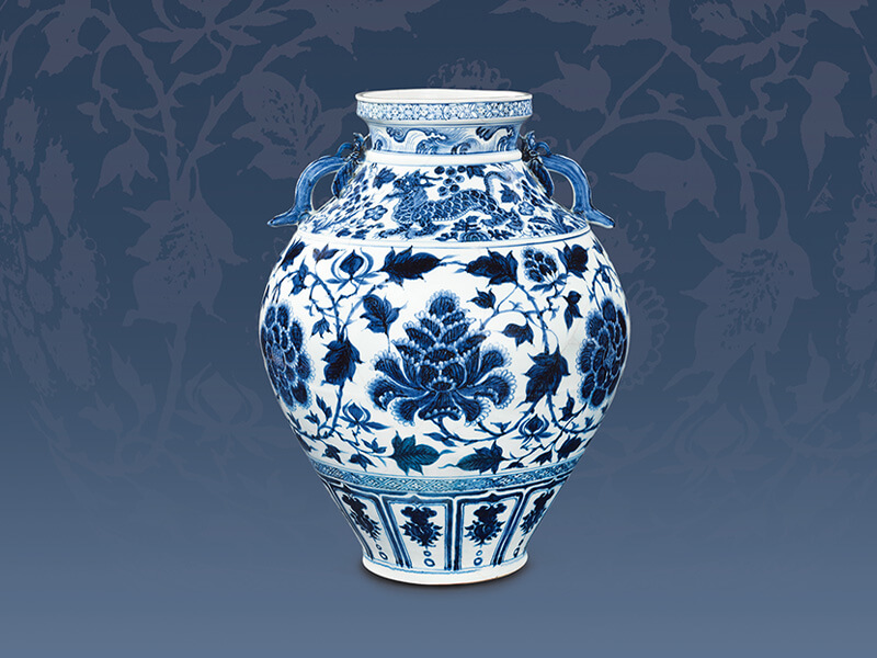館藏精粹賞析—元 青花纏枝牡丹麒麟紋雙鱖魚耳大罐 館藏精粹賞析—元 青花纏枝牡丹麒麟紋雙鱖魚耳大罐
