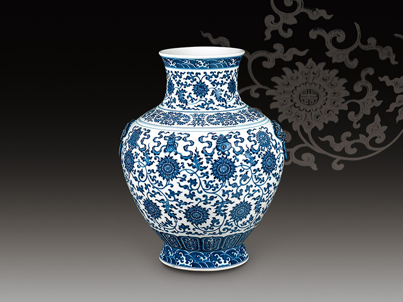 館藏精粹賞析—清乾隆 青花蓮托八吉祥紋雙耳尊 館藏精粹賞析—清乾隆 青花蓮托八吉祥紋雙耳尊